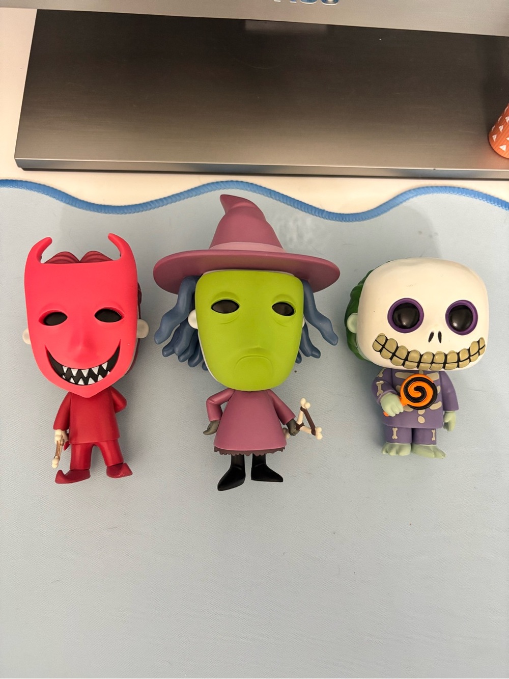 Nightmare Trio Vinyl Figures - Red Devil, Green Witch, Skeleton